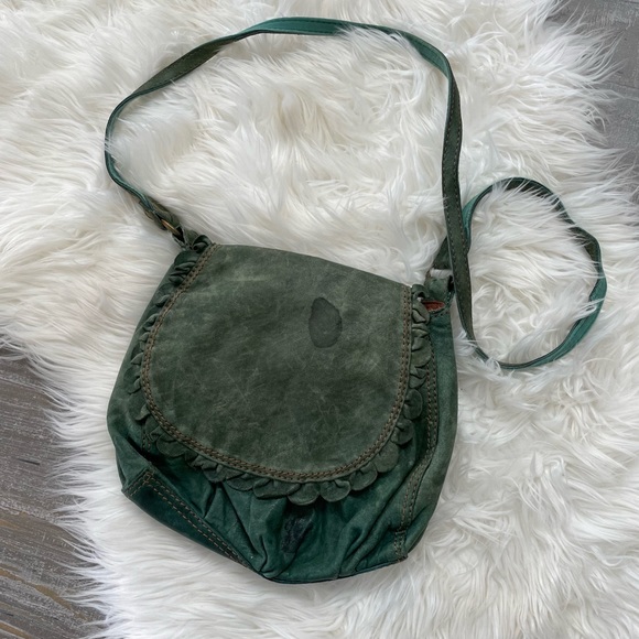 Lucky Brand Handbags - Lucky Brand Leather Cross-Body Purse Green